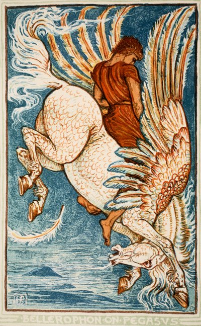 Bellerophon on Pegasus, Illustration from 